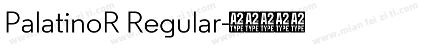 PalatinoR Regular字体转换